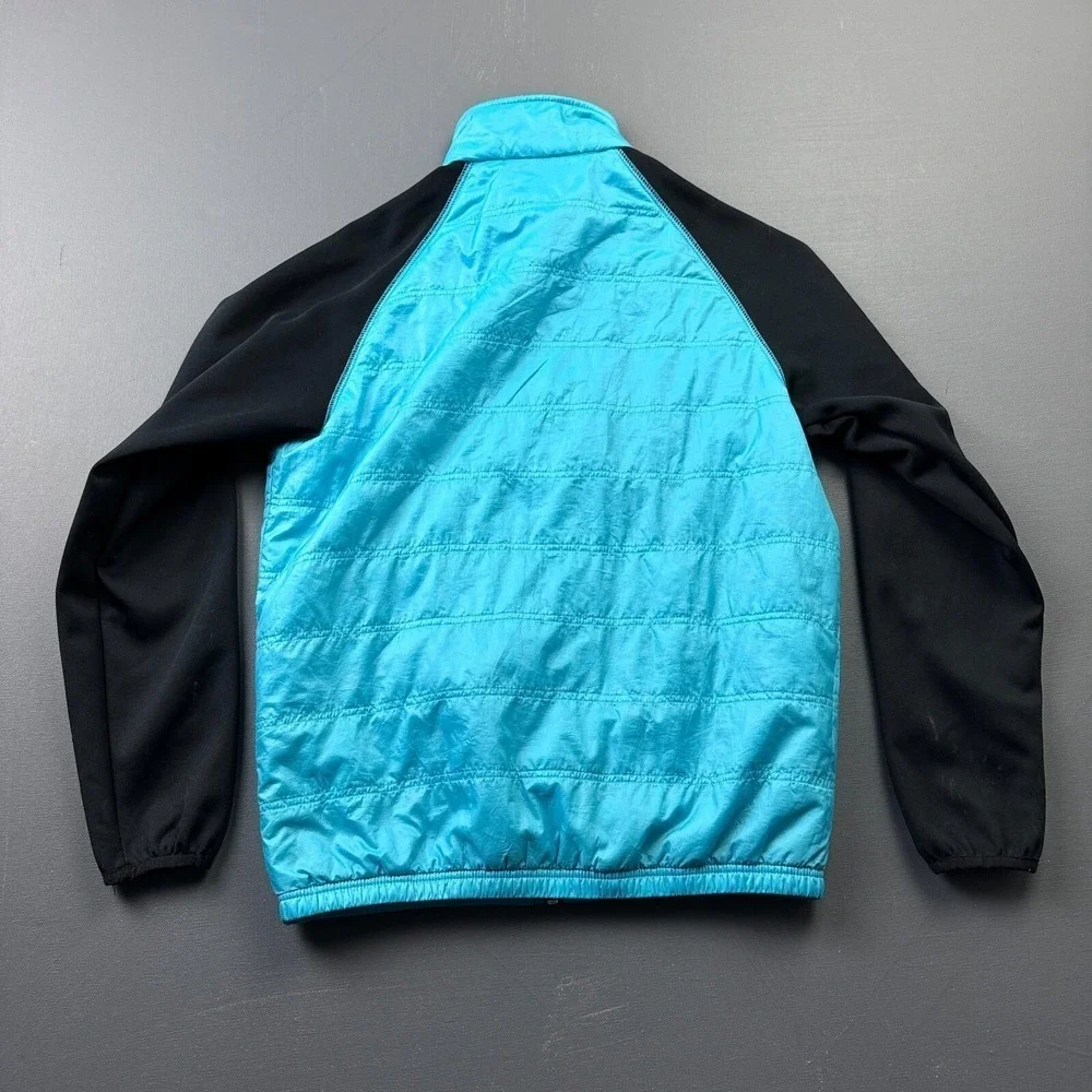 Rossignol Kids Girls 12 Blue Black Quilted Fleece Full Zip Ski Jacket Winter